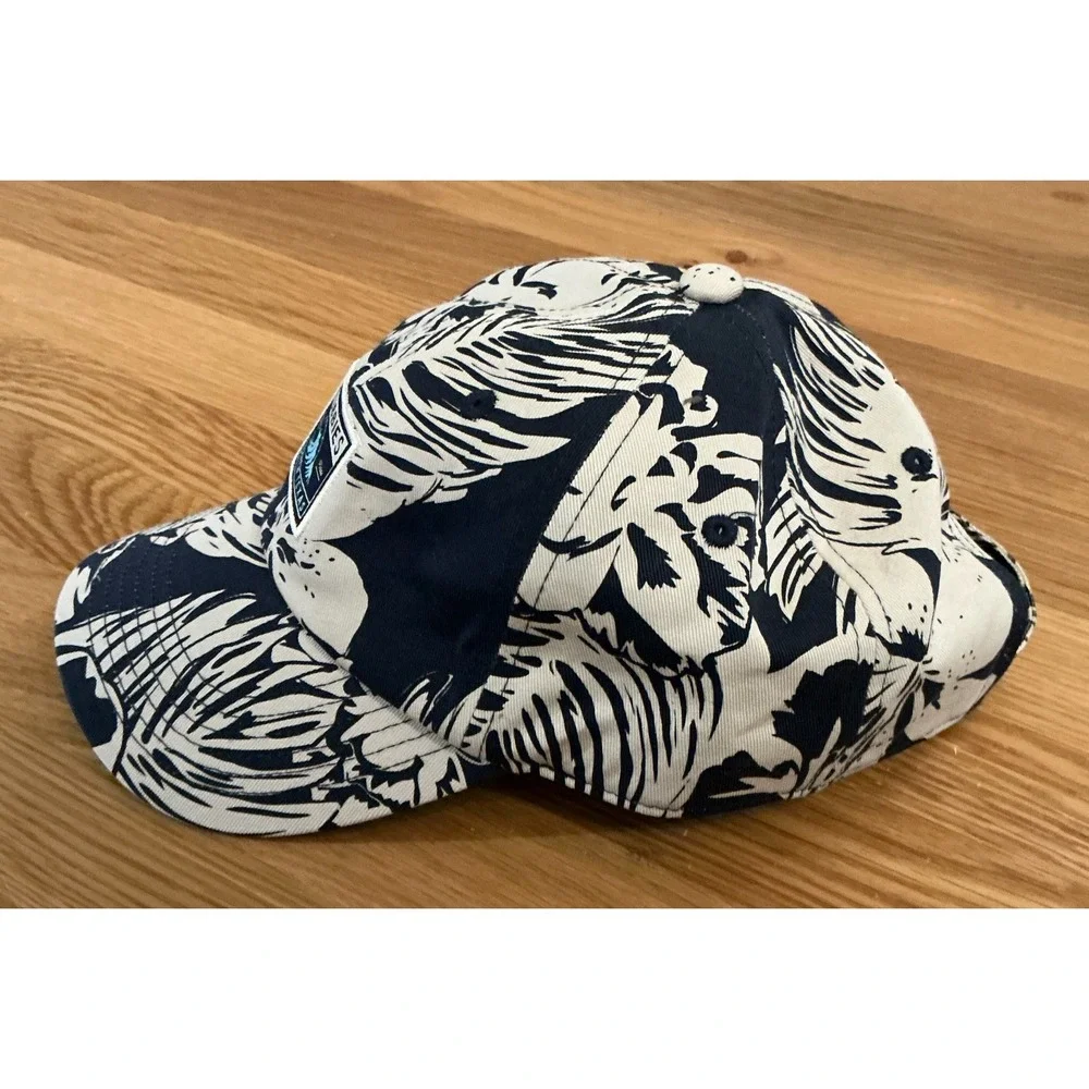 Chubbies Tropical Print Adjustable Strapback Hat Navy Cream One-Size Mens/Unisex